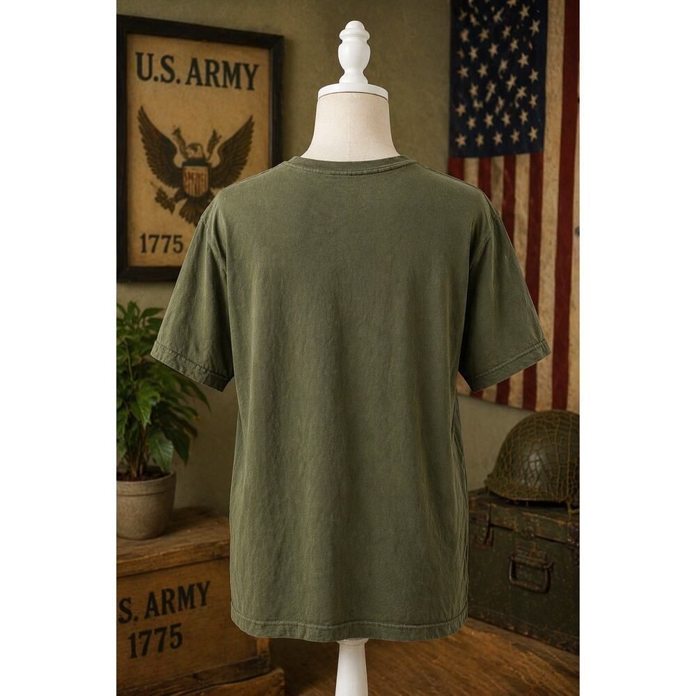 Vintage Bayside US Army 1775 This We’ll Defend American Flag Eagle Tee L - Picture 2 of 4